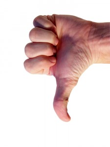 Thumbs Down (with Clipping Path)